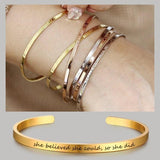 5mm Plain Women's Cuff Bracelet Bangle Stainless Steel Minimalist