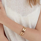 5mm Plain Women's Cuff Bracelet Bangle Stainless Steel Minimalist