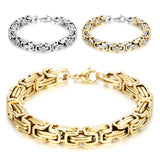 8mm Classic Punk Stainless Steel Bracelet For Mens