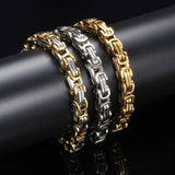 8mm Classic Punk Stainless Steel Bracelet For Mens