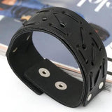 Vintage Retro Leather Bracelet Cuff Punk Charm Bangle