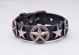 Western Antique Texas Star Concho Leather Bracelet Wristband