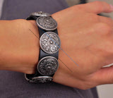 Celtic Biker Western Leather Bracelet Cuff Bangle
