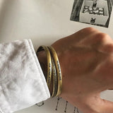 Vintage Retro Bronze Music Note Men's Bracelet