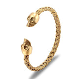 316L Stainless Steel Men Skull Bracelet Cuff Charm Jewelry Pulseras Hombre