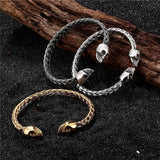316L Stainless Steel Men Skull Bracelet Cuff Charm Jewelry Pulseras Hombre