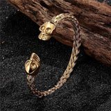 316L Stainless Steel Men Skull Bracelet Cuff Charm Jewelry Pulseras Hombre