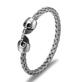316L Stainless Steel Men Skull Bracelet Cuff Charm Jewelry Pulseras Hombre