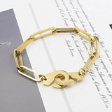 Men Handcuff Bracelet Stainless Steel Cuff Bracelets Bangle Femme Chain Colour