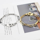 Men Handcuff Bracelet Stainless Steel Cuff Bracelets Bangle Femme Chain Colour