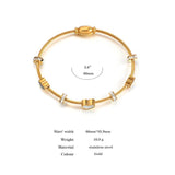 Enamel Heart Zircon Charm Bangle Bracelet