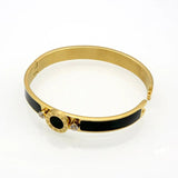 Heart Bangles & Bracelets For Women Austrian Crystal Stainless Steel Jewelry