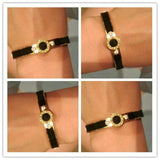 Heart Bangles & Bracelets For Women Austrian Crystal Stainless Steel Jewelry