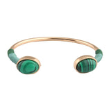 NeeFuWoFu Stone Bracelet Bangle Woman Copper Open Gradient Metal