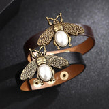 Alloy Insect Bee Pearl Bracelet
