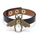 Alloy Insect Bee Pearl Bracelet