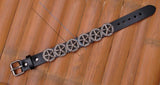 Western Cowboy Texas Star Concho Leather Bracelet