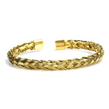 Hip-Hop Stainless Steel Braided Bracelet Punk Open Adjustable Pulseiras Set