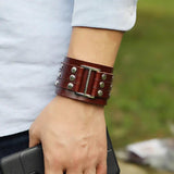 Wide Leather Bracelets for Men