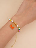 Go2boho Love Heart Charm Bead Bracelet Boho Jewelry