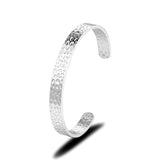Vintage Oxidized Cuff Bangle Stainless Steel Men Wide Cuff Bracelet