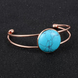 Women Tiger Eye Labradorite Gem Stone Bangle Green