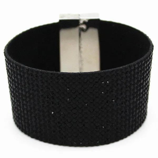 Crystal Cuff Bracelet Bling Hand Chain Bracelet