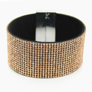 Crystal Cuff Bracelet Bling Hand Chain Bracelet