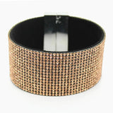 Crystal Cuff Bracelet Bling Hand Chain Bracelet
