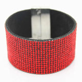 Crystal Cuff Bracelet Bling Hand Chain Bracelet