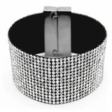 Crystal Cuff Bracelet Bling Hand Chain Bracelet