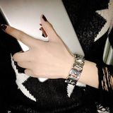 Exaggerated Metal Wide Bracelet Punk Decoration Accessory