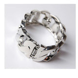 Exaggerated Metal Wide Bracelet Punk Decoration Accessory
