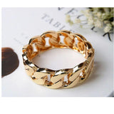 Exaggerated Metal Wide Bracelet Punk Decoration Accessory