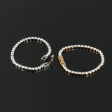 4MM Tennis Chain Bracelet Stainless Steel Crystal Hip-Hop Jewelry Women Gift