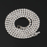 4MM Tennis Chain Bracelet Stainless Steel Crystal Hip-Hop Jewelry Women Gift