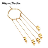 MisenBaBa Link Chain Finger Bracelet Punk Jewelry