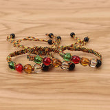 Colorful Lucky Beaded Bracelet Natural Stone Bangle Unisex Jewelry
