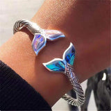 Vintage Colorful Mermaid Charm Bracelet - Women's Party Jewelry