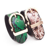 Wide Punk Leather Bracelet Women Accessories
