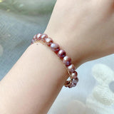 Purple Baroque Pearl Bracelet for Women, Freshwater Pearl Bangle