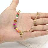 Coconut Tree Pendant Bracelet Stainless Steel Chain for Women