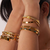 Enamel Bangles Set Zircon Bracelet for Women