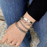 Bohemia Chain Cuff Bracelet Set For Women Twisted Rope Bangle