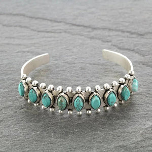 Antique Silver Stone Bracelet for Women