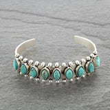 Antique Silver Stone Bracelet for Women