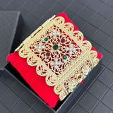 Bridal Rhinestone Wide Bracelet Wedding Wrist Accessories