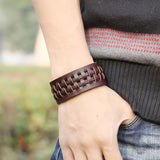 Gothic Punk Cuspidal Spikes Rivet Leather Cuff Bracelet