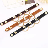 Gothic Punk Cuspidal Spikes Rivet Leather Cuff Bracelet
