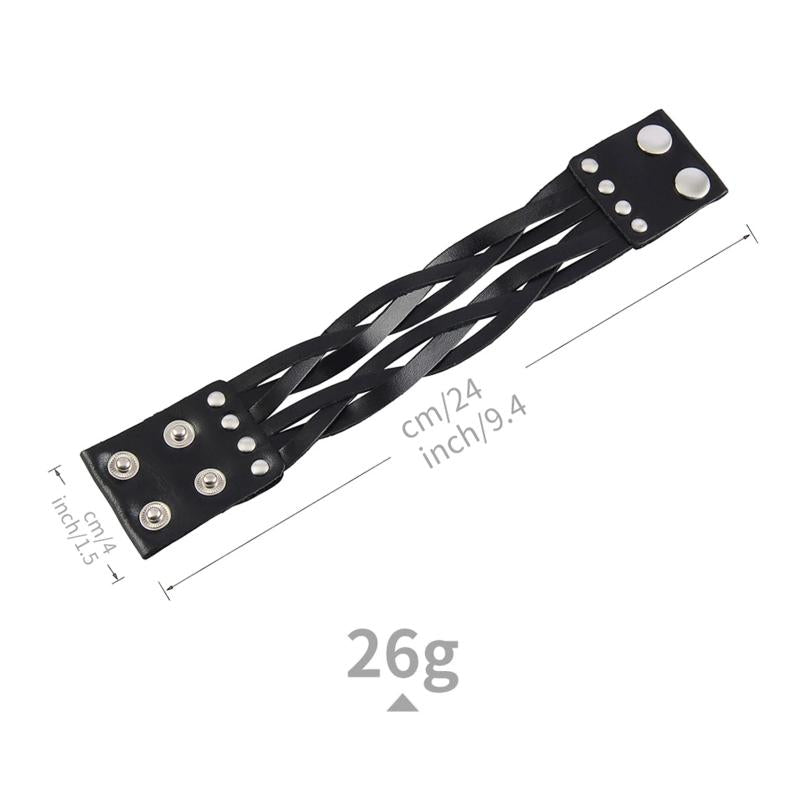 Braided Men Punk Jewelry Multilayer Sporty Bangles